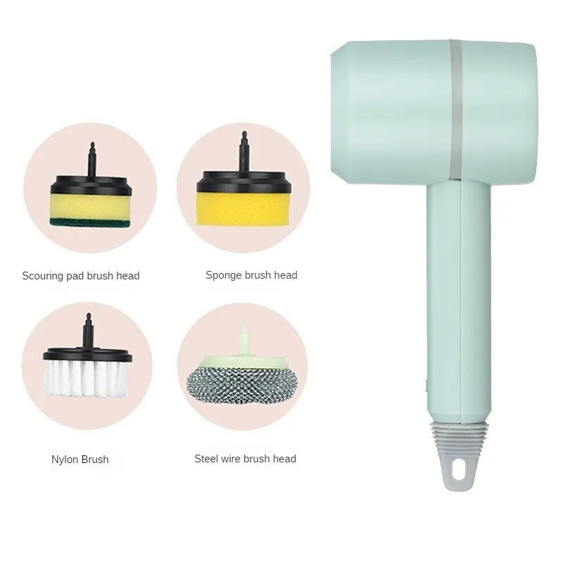 kitchen - cleaning - clean dishes - Electric scrubber - Multi-surface cleaning brush - Deep cleaning brush - Versatile Supply